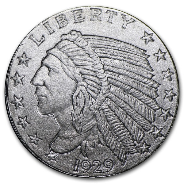 1/10 oz Incuse Indian Silver Round