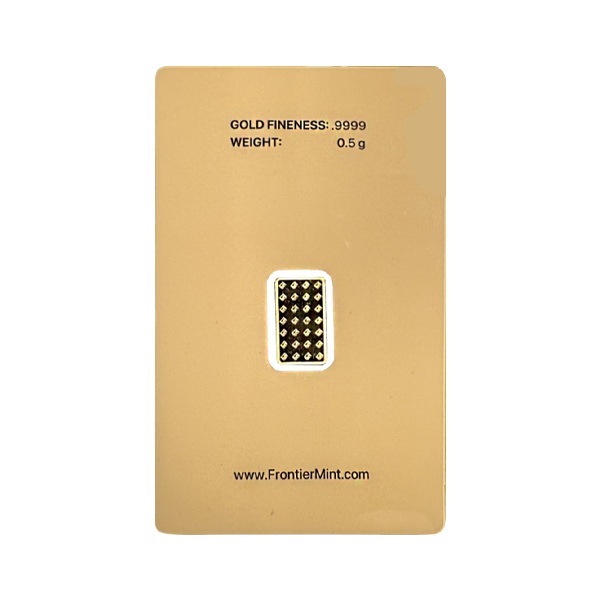 1/2 Gram Gold Bar - Frontier Mint