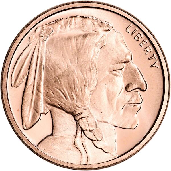 1 oz Buffalo Copper Round (Tube of 20)