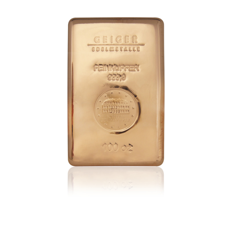 100 Oz Copper Bar
