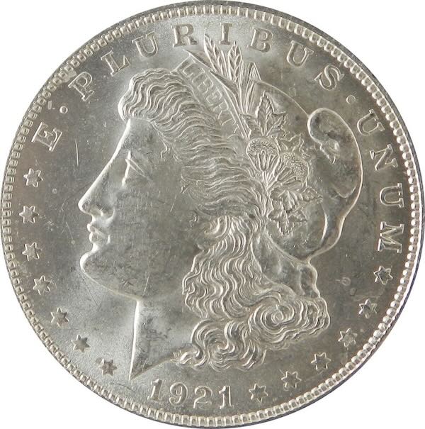 1921 Morgan Silver Dollar AU 