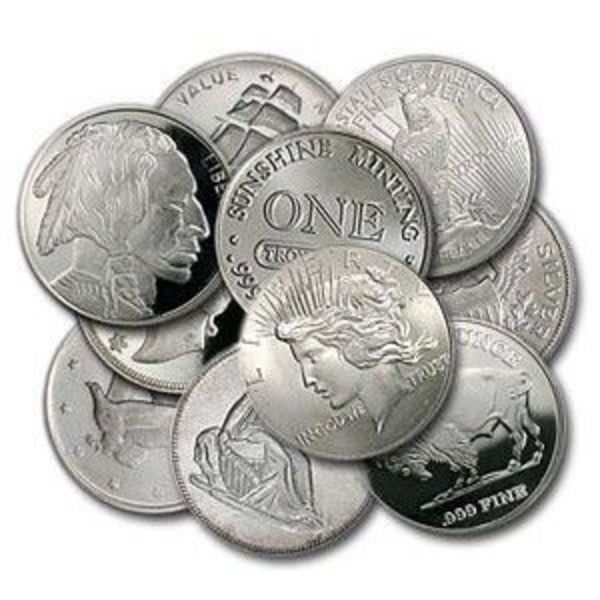 Generic 1 oz Silver Rounds (Random)