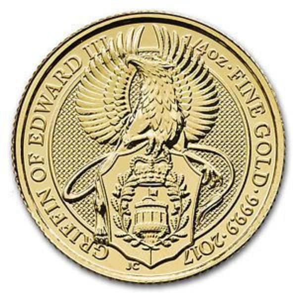 2017 Great Britain 1/4 oz Gold Queen's Beasts The Griffin