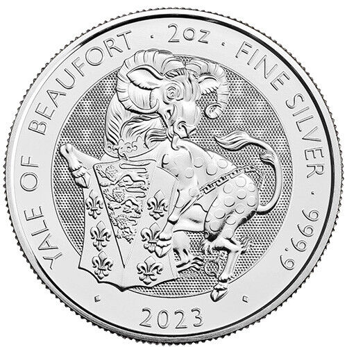 2023 2 oz Tudor Beasts Yale of Beaufort Silver