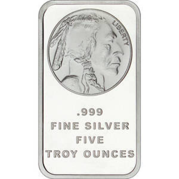 5 oz Silver Bar - Buffalo