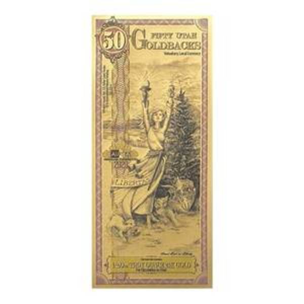 50 Utah Goldback 1/20 oz 24K Gold Foil Aurum Note