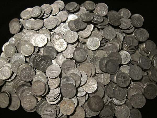 90% Silver Roosevelt Dimes ($500 FV)