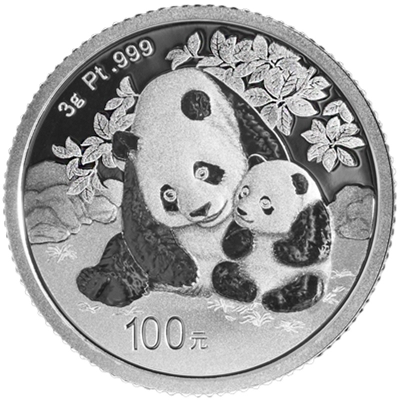 China Panda 3 grams Platinum Coin