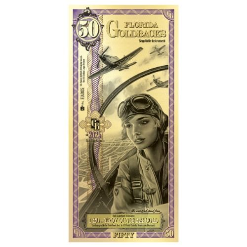 Gold Aurum Florida 50 Goldback Note (24K)