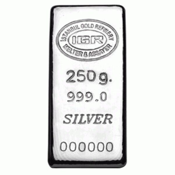 250 gram silver bar
