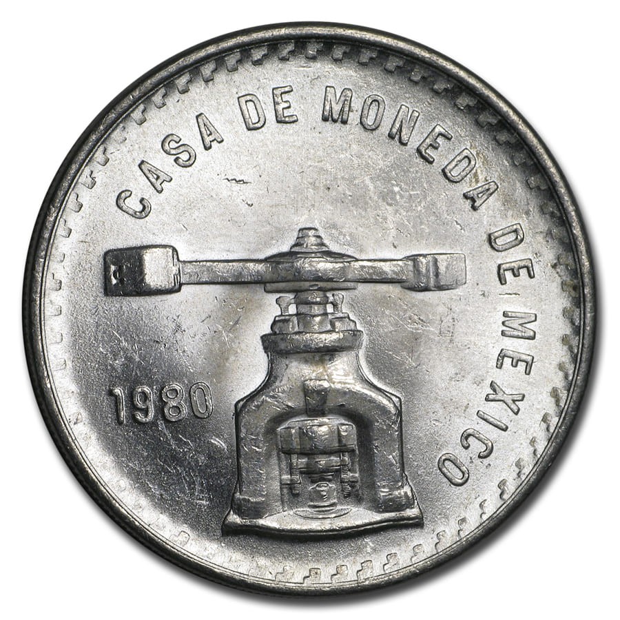 1978-1980 Mexico Balance Scale 1 oz Silver Onza