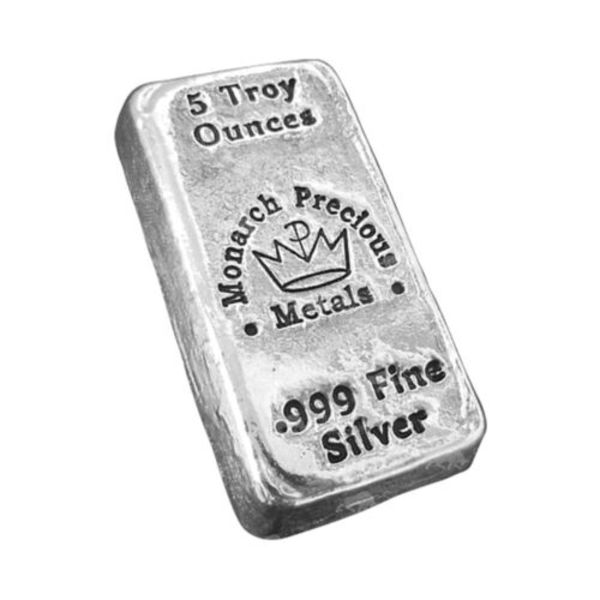 5 oz Monarch Hand Poured Silver Bar